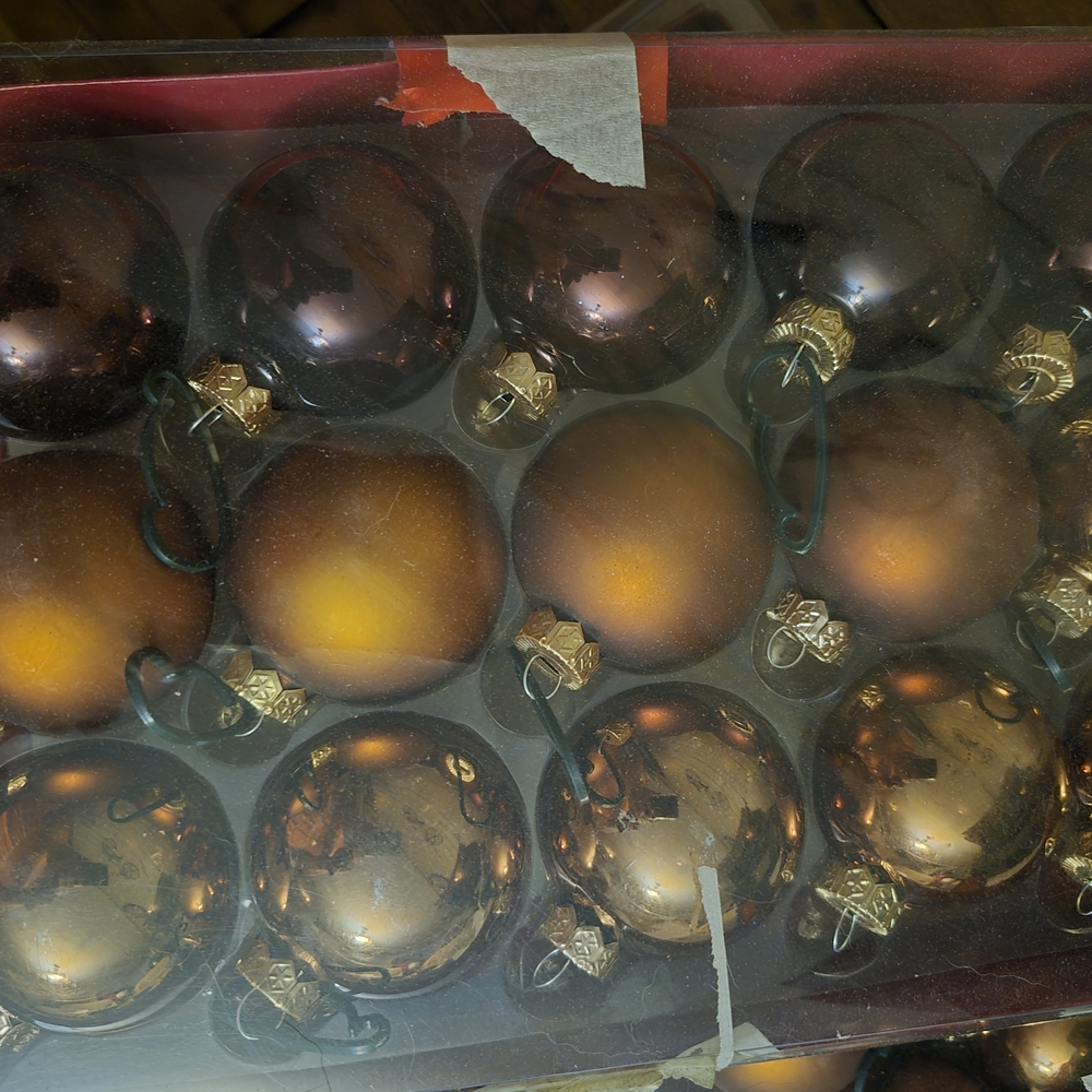 Elegant Bronze Holiday Ornament Set